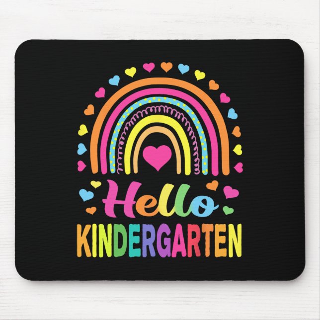 Back to School Hello Kindergarten Squad Teachers W Mousepad (Vorne)