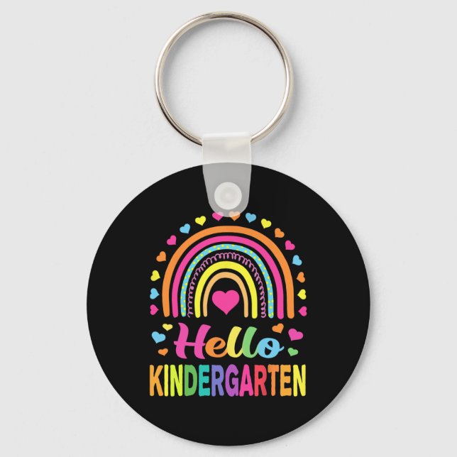 Back to School Hello Kindergarten Squad Teachers W Schlüsselanhänger (Vorderseite)