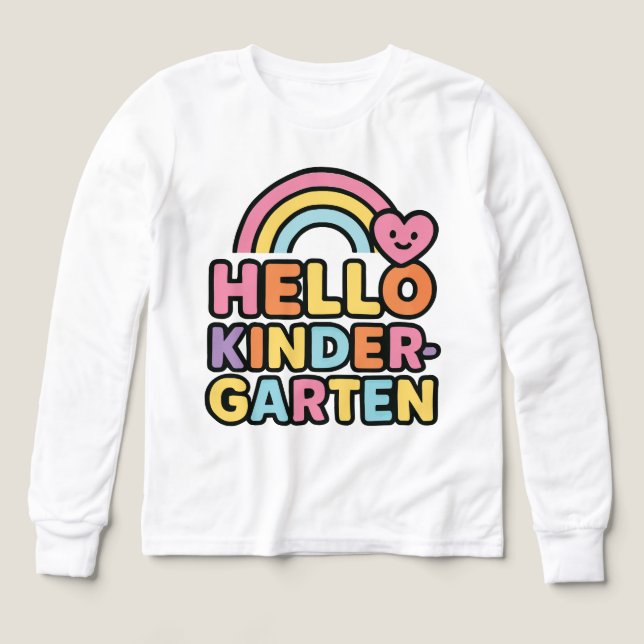 Back to School Hello Kindergarten Teacher Kids (Design Vorderseite)