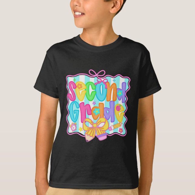 Back To School Hello Second Grade Team 2nd Grade B T-Shirt (Vorderseite)