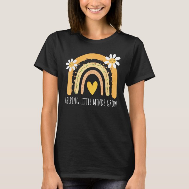 Back To School Helping Little Minds Grow Teachers  T-Shirt (Vorderseite)