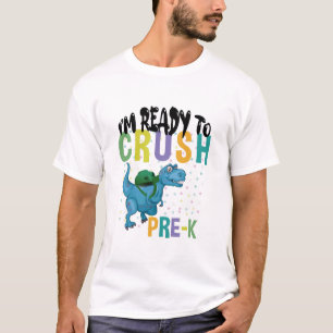 Back To School I'm Ready To Crush Pre-K Dinosaur T-Shirt