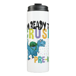 Back To School I'm Ready To Crush Pre-K Dinosaur Thermosbecher
