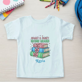 Back to School Kids T-shirt, Books & Bows - Cute