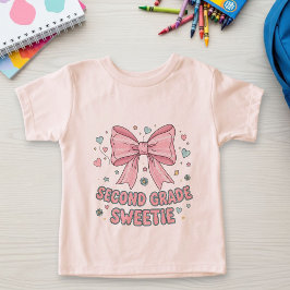 Back to School Kids T-shirt with Pink Bow