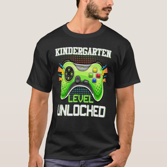 Back To School Kindergarten Level Unlocked Video G T-Shirt (Vorderseite)