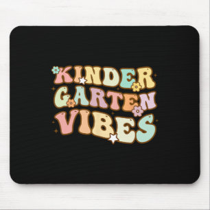 Back To School Kindergarten Vibes Retro Teacher Wo Mousepad