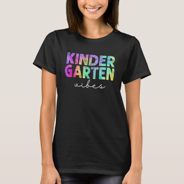 Back To School Kindergarten Vibes Student Teacher  T-Shirt (Vorderseite)