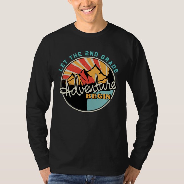 Back To School   Let the 2nd Grade Adventure Begin T-Shirt (Vorderseite)