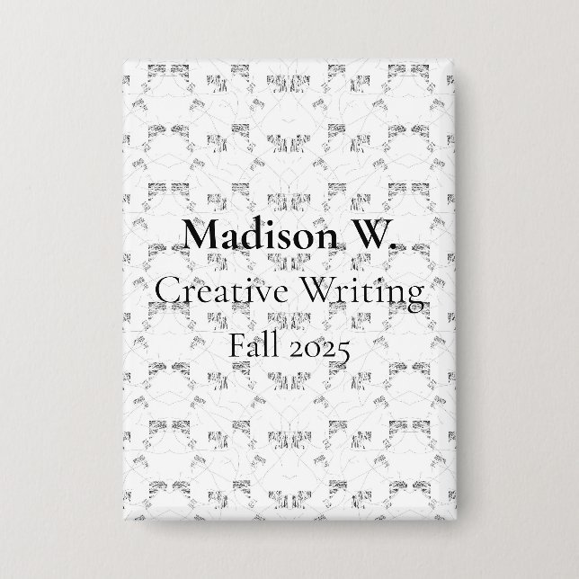 Back-to-School Minimal Line Pattern | Summer Button (Vorderseite)