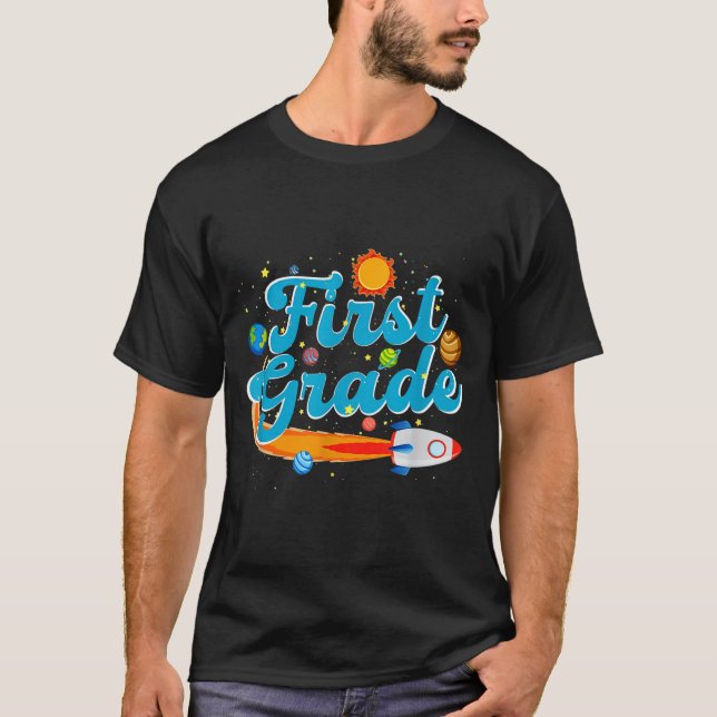 Back to school outer space teacher first grade T-Shirt (Vorderseite)