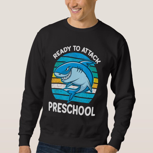 Back To School Preschool Kids Outfit Shark Sweatshirt (Vorderseite)