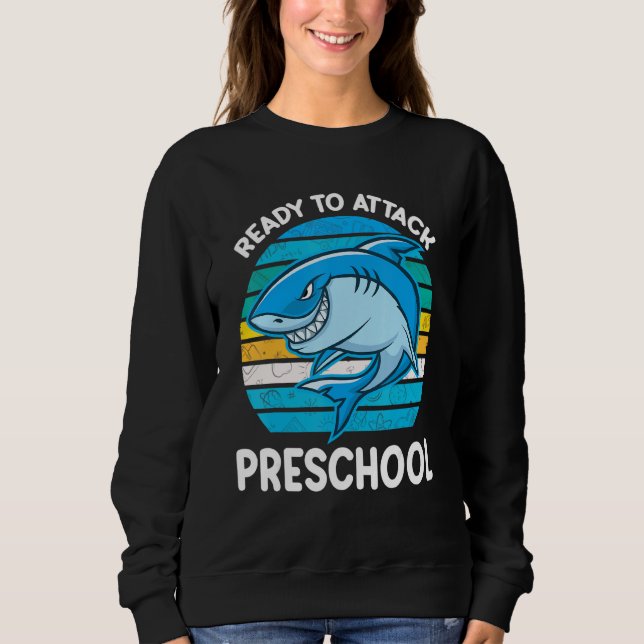 Back To School Preschool Kids Outfit Shark Sweatshirt (Vorderseite)