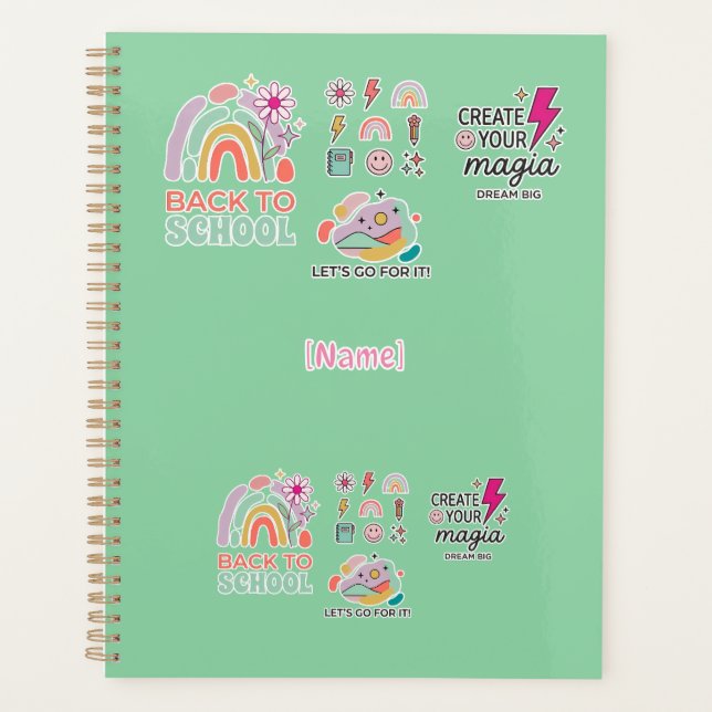 Back to School Rainbow / Regreso Arcoíris Escolar Planer (Vorderseite)