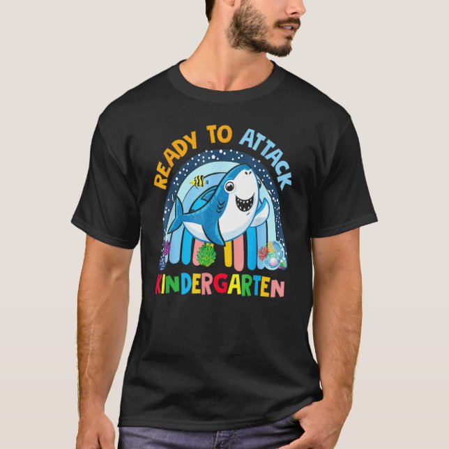 Back To School Ready To Attack Kindergarten First  T-Shirt (Vorderseite)