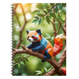 Back To School Red Panda Origami Notizblock