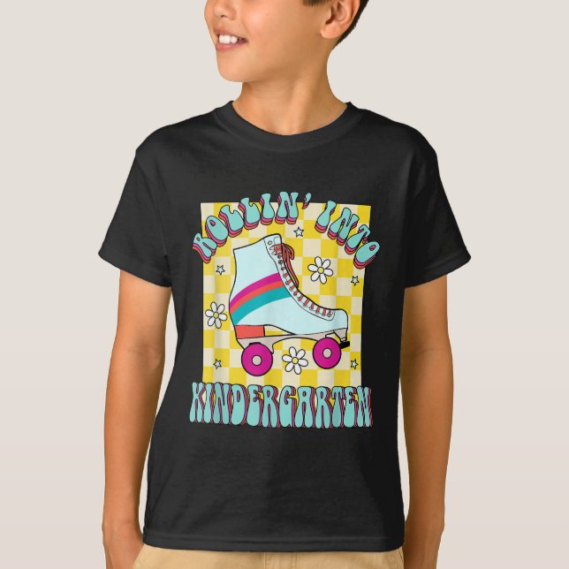 Back To School Rolling Into The Kindergarten Groov T-Shirt (Vorderseite)