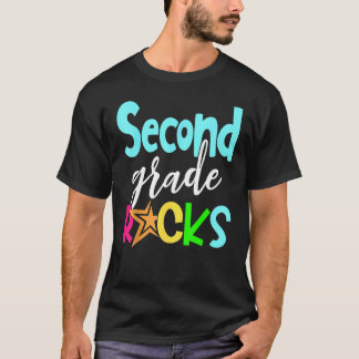 Back To School Second 2nd Grade Rocks Boys Girls K T-Shirt