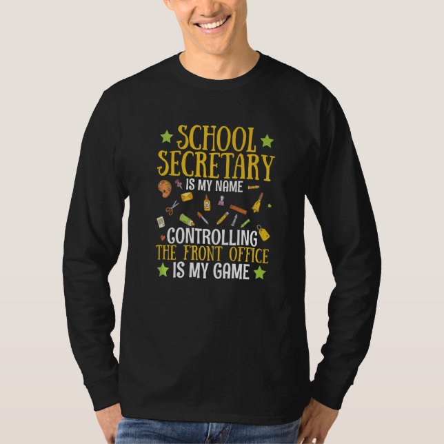 Back to school secretary for a Secretary of School T-Shirt (Vorderseite)