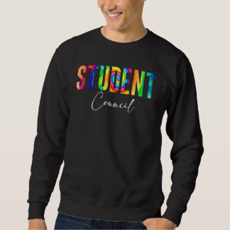 Back To School Student Council Retro tie dye Sweatshirt