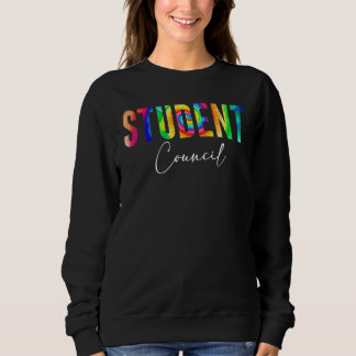 Back To School Student Council Retro tie dye Sweatshirt