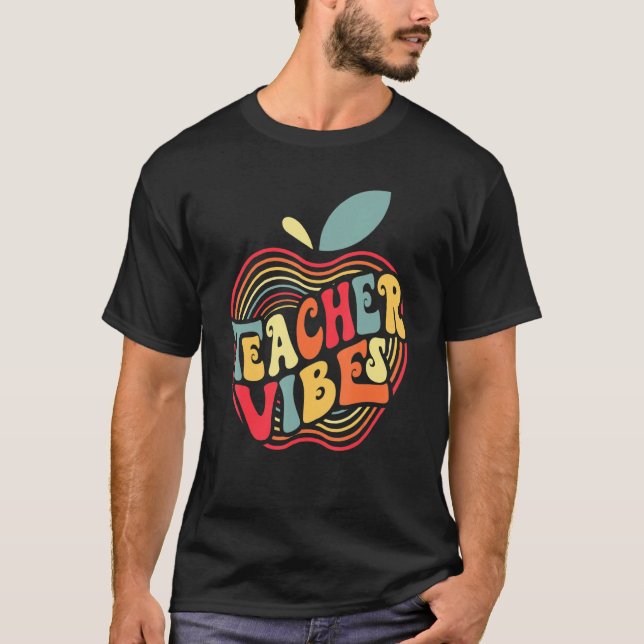 Back To School Teacher Vibes First Day Of School T-Shirt (Vorderseite)