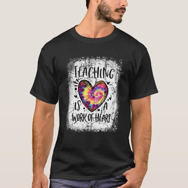 Back To School Teaching Is A Work Of Heart Leopard T-Shirt (Vorderseite)