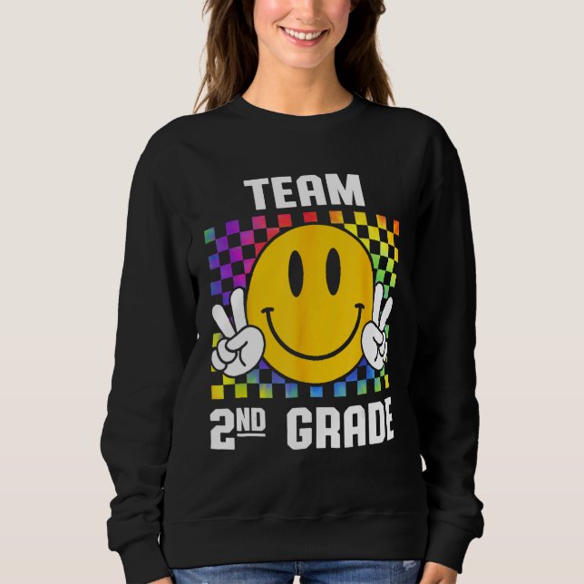 Back To School Team 2nd Garde Smile Back To School Sweatshirt (Vorderseite)