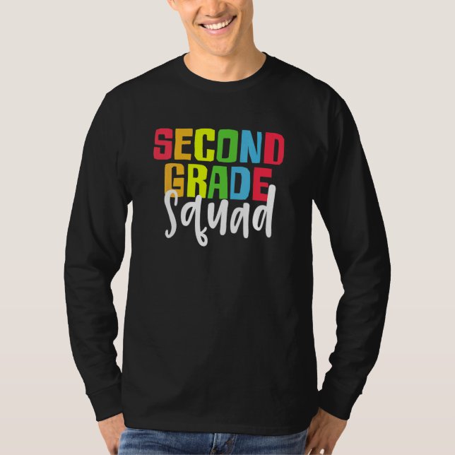 Back To School Team 2nd Second Grade Squad Student T-Shirt (Vorderseite)