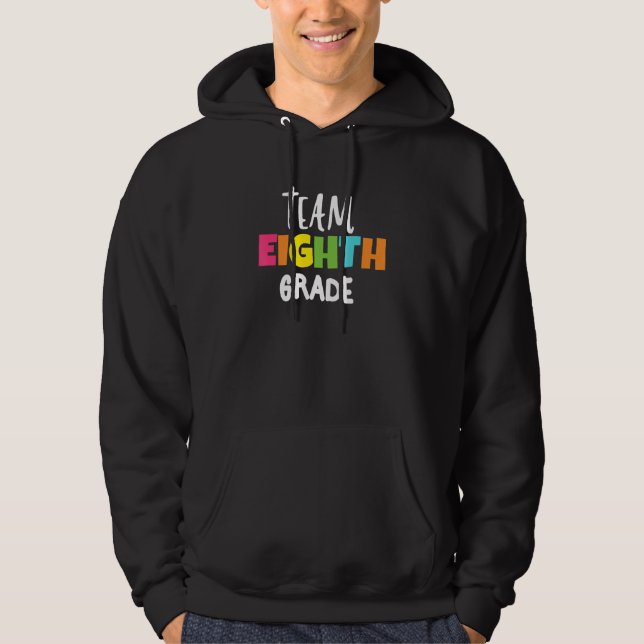 Back To School Team 8th Eighth Grade Cute Students Hoodie (Vorderseite)