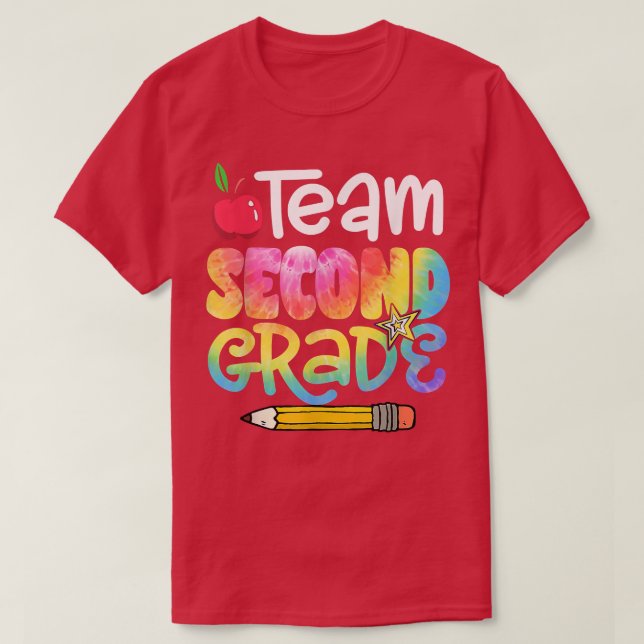 Back To School Team Second Grade Tie Dye 2nd Grade T-Shirt (Design vorne)