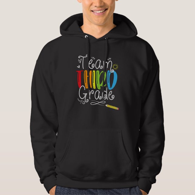Back To School  Team Third Grade 3rd Teacher Stude Hoodie (Vorderseite)
