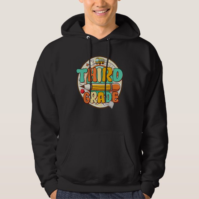 Back To School Third Grade Vibes Student Teacher W Hoodie (Vorderseite)