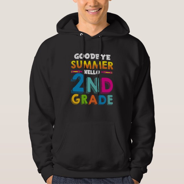 Back to School Tschüss Sommer Hello 2nd Class Sayi Hoodie (Vorderseite)