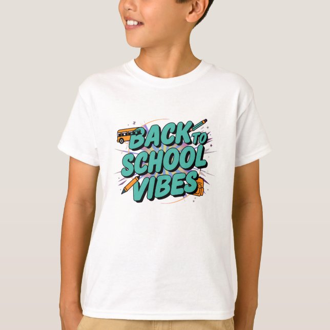 Back To School Vibes T-Shirt (Vorderseite)