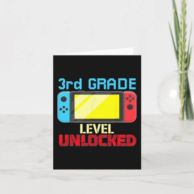 Back to School Video Gamer 3rd Grad Level Unlocke Karte (Vorderseite)