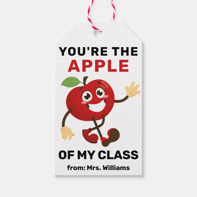 Back to School You're the apple of my class Geschenkanhänger (Vorderseite)