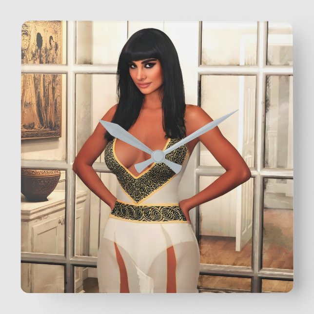 Back to That Special Place wall clock Quadratische Wanduhr (Vorderseite)