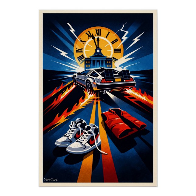 Back to the Future Inspired Symbolic Movie Poster (Vorderseite)