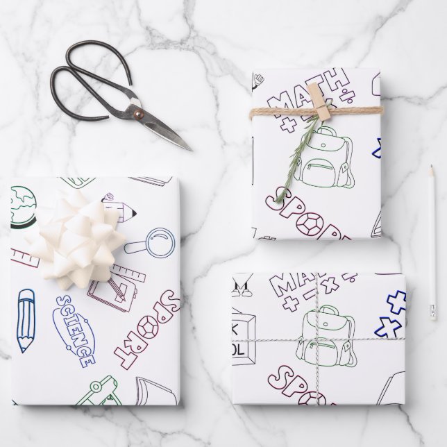 Back to Your School Days Geschenkpapier Set (Vorderseite)