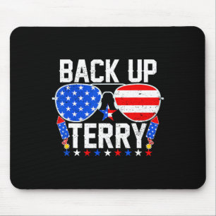 Back Up Terry Funny 4. Juli US Flag Patriotic Mousepad