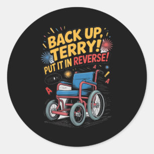 Back up Terry setzen es in umgekehrter Sonne 4. Ju Runder Aufkleber