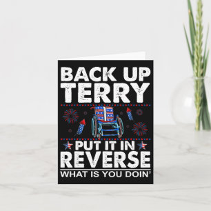 Back Up Terry setzen Sie es in umgekehrte Feuerwer Karte