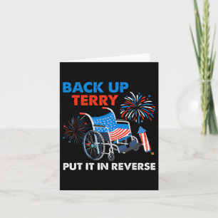Back Up Terry setzen Sie es in umgekehrte Feuerwer Karte