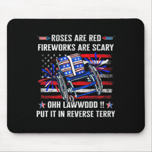 Back Up Terry setzen Sie es in umgekehrte Feuerwer Mousepad