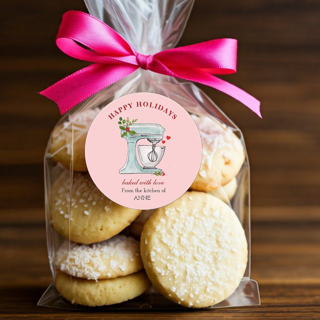 Backbacken Mixer Holiday Runder Aufkleber (Von Creator hochgeladen)