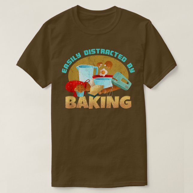 Backbäckerei Bäckerei Lover Gewittertes Brot T-Shirt (Design vorne)