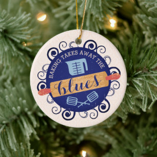 Backbäckerei Button Süßigkeiten Baum Weihnachte Keramik Ornament