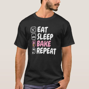 Backbäckerei Liebe zum Backen schlafend backen wie T-Shirt