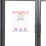 Backbäckerei Logo pinkfarbene weiße Kuchen Flyer<br><div class="desc">Personalisieren und fügen Sie Ihr Firmenlogo,  Ihren Namen,  Ihre Adresse,  Ihren Text. Weißer Boden mit rosa Konfetti und Kuchen.</div>